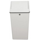WITT Waste Watchers Standard Swing Top Trash Receptacle - 13 gallon, White